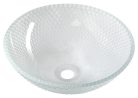 Mosdó, Sapho BEAUTY PUKETA gravírozott üvegmosdó, átm:42cm, transzparent üveg (TY165)