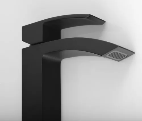 Mosdó csaptelep, Sapho GINKO magasított leeresztő nélkül 296mm fekete 1101-04B