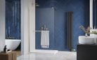 Radaway Modo New Brushed Gold II Walk-in szálcsiszolt arany zuhanyfal törölközőtartóval 120 átlát