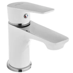   Mosdó csaptelep, Invena Dokos mosdó csaptelep, fehér-króm BU-19-002-V