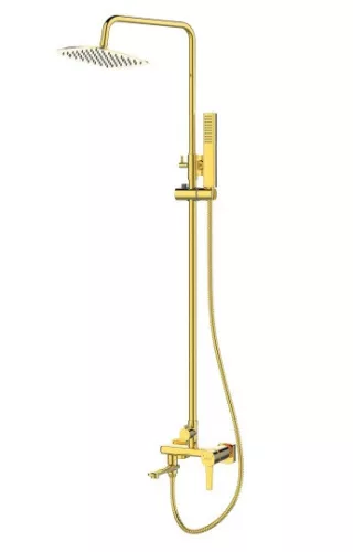 Zuhanyszett, Invena Glamour Invena Trend zuhanyszett, csapteleppel, arany AU-05-B09-V