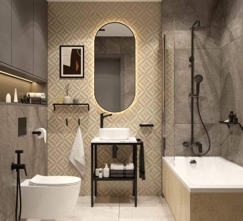 WC papír tartó, Deante Round fali wc papír tartó, fekete ADR_N211