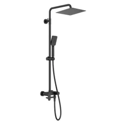   Zuhanyszett, Deante Alpinia zuhanyszett kádtöltő csapteleppel, fekete NAC_N1AM