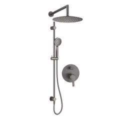   Falba süllyesztett csaptelep, Deante Arnika falsík alatti zuhanyszett, titanium NAC_D6QP