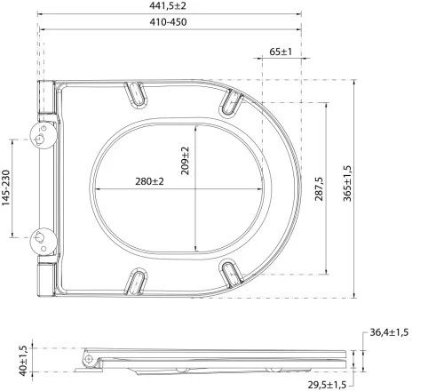 Wc tető, Sapho Isvea Infinity wc-ülőke, soft close, easy take (40KF0200I-S)