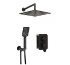 Falba süllyesztett csaptelep, Deante Alpinia zuhanyszett, keverő BOX-al, fekete BXYZNGAM