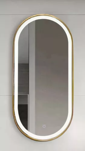 Fürdőszoba tükör, Arezzo design LED ovális, okos tükör, 40x90 cm arany AR-3056