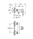 Zuhany csaptelep, Grohe BauEdge zuhany csaptelep, króm 23635001
