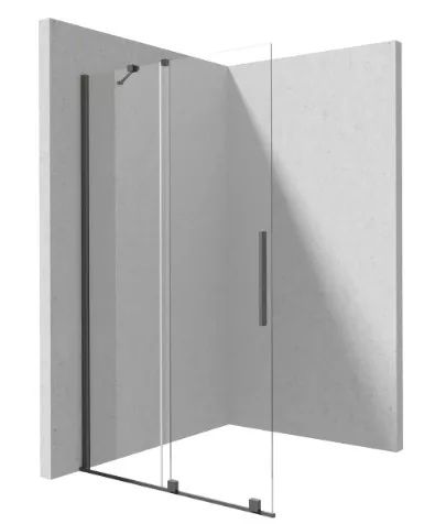 Walk-in, Deante Prizma zuhanyfal, walk-in, 140 cm - csúsztatható, titanium KTJ_D34R