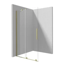   Walk-in, Deante Prizma tolóajtós walk-in, szálcsiszolt arany 140 cm KTJ_R34R