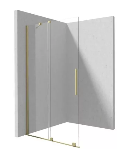 Walk-in, Deante Prizma tolóajtós walk-in, szálcsiszolt arany 140 cm KTJ_R34R