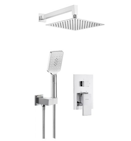 Falba süllyesztett csaptelep, Deante Anemon Bis falsík alatti zuhanyszett, króm NAC_09MP