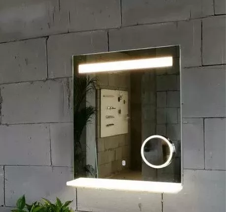 Fürdőszoba tükör, Arezzo design LED okos tükör világító polc + kozmetikai tükör 60x80cm AR-6080KT