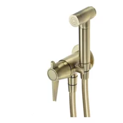   Falba süllyesztett csaptelep, Deante Temisto bidé csaptelep kézizuhannyal, sárgaréz BQT_M34M