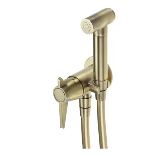 Falba süllyesztett csaptelep, Deante Temisto bidé csaptelep kézizuhannyal, sárgaréz BQT_M34M