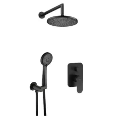   Falba süllyesztett csaptelep, Deante Alpinia falsík alatti zuhanyszett, fekete NAC_N9ER