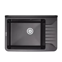   Mosogatótálca, Deante Garden ipari mosogató, 1 medencés - fali, 505 x 350 x 252, grafit ZYT_211A