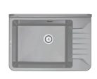 Mosogatótálca, Deante Garden ipari mosogató, 1 medencés - fali, 505 x 350 x 252, szürke ZYT_311A 
