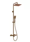 Zuhanyszett, Therm esőztető fejzuhany, termosztatikus kádtöltő, szálcsiszolt bronz NAC_C1HT