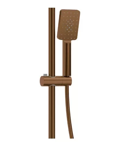 Zuhanyszett, Therm esőztető fejzuhany, termosztatikus kádtöltő, szálcsiszolt bronz NAC_C1HT