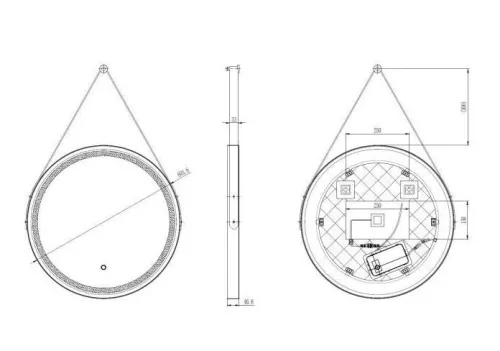 Fürdőszoba tükör, Arezzo design LED okos tükör, 60 cm, kerek AR-3055