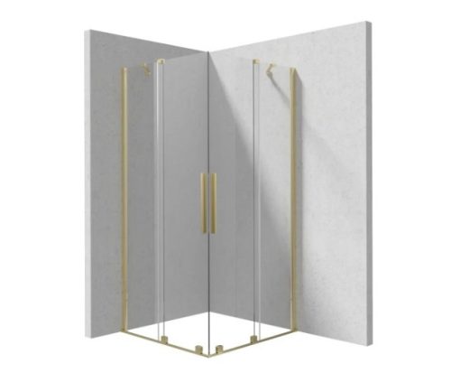 Zuhanykabin, Deante Prizma zuhanykabin, 90x90, szálcsiszolt arany KPNRP09P09