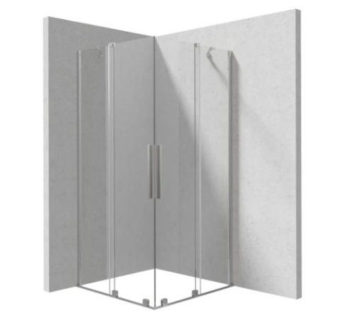 Zuhanykabin, Deante Prizma zuhanykabin 90x90, szálcsiszolt acél KPNFP09P09