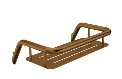 Polc, Deante Silia zuhanykosár, szálcsiszolt bronz ADI_C551