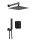Falba süllyesztett csaptelep, Deante Therm zuhanyszett, termosztatikus BOX-al, fekete BXYZNEAT