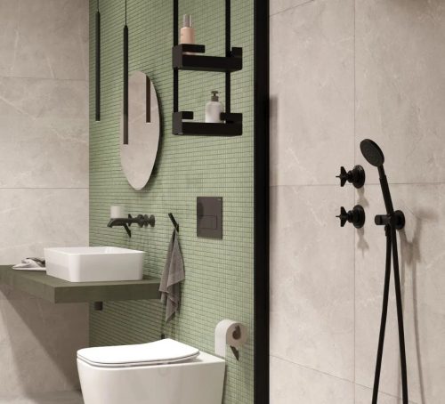 WC papír tartó, Deante Silia fali wc papír tartó, fekete ADI_N211