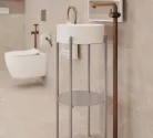 Törölközőtartó, Deante Silia Törölköző akasztó, fali, kerek, szálcsiszolt bronz ADI_C611