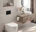 WC kefe tartó, Deante Arnika wc kefe tartó, fali, fekete ADA_N711