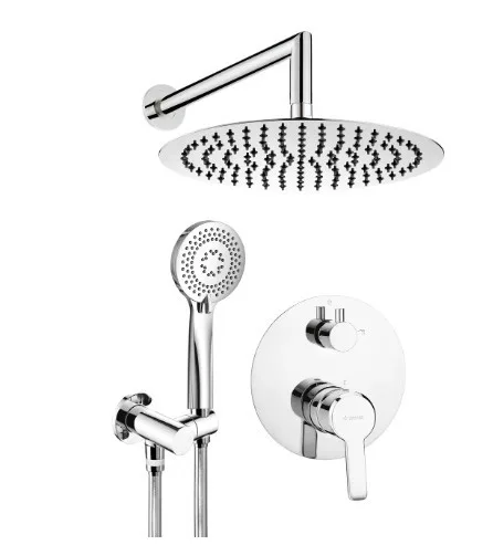 Falba süllyesztett csaptelep, Deante Arnika falsík alatti zuhanyszett, króm NAC_09QP