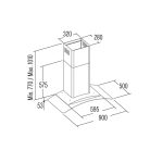 Páraelszívó, Cata Páraelszívó GAMMA GLASS 900 GX/F inox LED