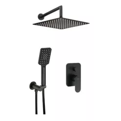   Falba süllyesztett csaptelep, Deante Alpinia falsík alatti zuhanyszett, fekete NAC_N9LP