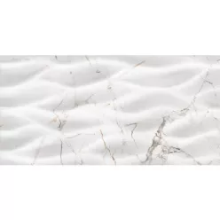 Csempe, KAI Marquina White Leaves 30x60