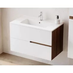   Alsó szekrény, Savinidue Eva 60-as Rovere Moka Bianco Lucido Ev62-Rm-GW-L