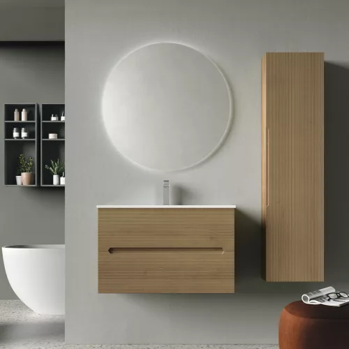 Alsó szekrény, AdattoCasa Rigo 2 fiókos függesztett, 80 cm, Rovere Farina 5RIGT03.056