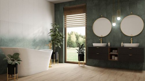 Csempe, Paradyz Nightwish Navy Green STRUKTURA MAT 25x75