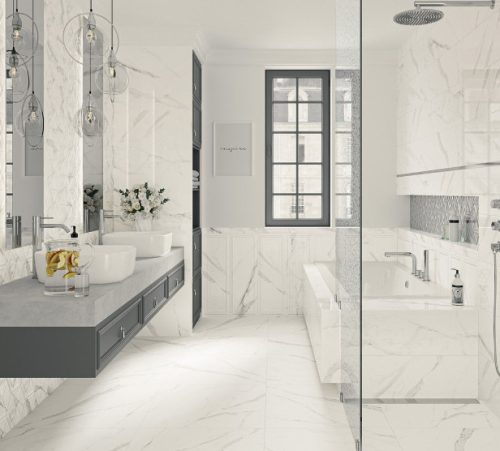 Dekorlap, Paradyz Livia Bianco inserto 25 x 75