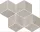 Dekorlap, Paradyz Pure City Grys Romb Hexagon MOSAIC 20,4x23,8