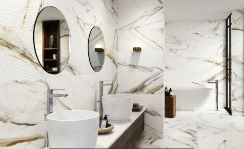 Csempe, Colorker Calacatta Gold Bellagio White 39,6x119,2