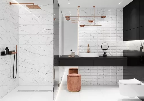 Csempe, Cersanit ARCE WHITE STRUCTURE GLOSSY 29,7X60 G1