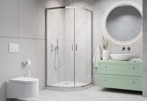 Zuhanykabin, H2O Comfort E íves aszimmetrikus 100x80x190