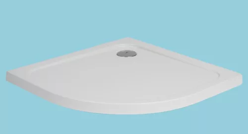 Zuhanytálca, H2O Nero A slim íves 90x90