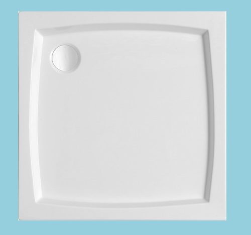 Zuhanytálca, H2O Nero C standard szögletes 80x80