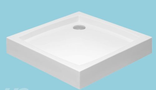 Zuhanytálca, H2O Nero C standard szögletes 80x80