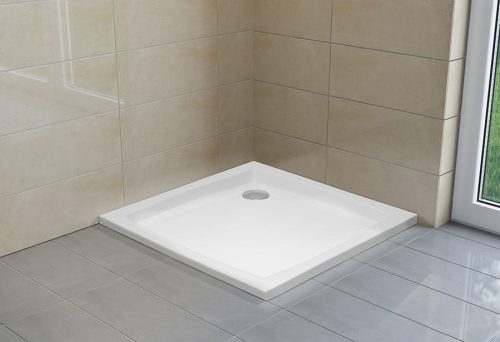 Zuhanytálca, H2O Nero C slim szögletes 80x80