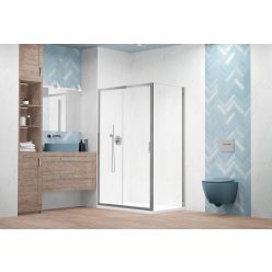   Zuhanykabin, H2O Comfort DWJ 120 cm zuhanyajtó ÁTLÁTSZÓ/KRÓM, Comfort S 80 cm oldalfal ÁTLÁTSZÓ/K