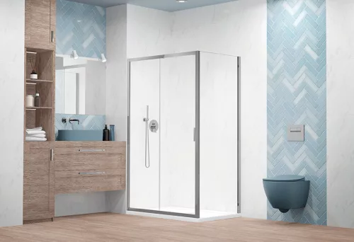 Zuhanykabin, H2O Comfort DWJ 140 cm zuhanyajtó ÁTLÁTSZÓ/KRÓM, Comfort S 90 cm oldalfal ÁTLÁTSZÓ/K
